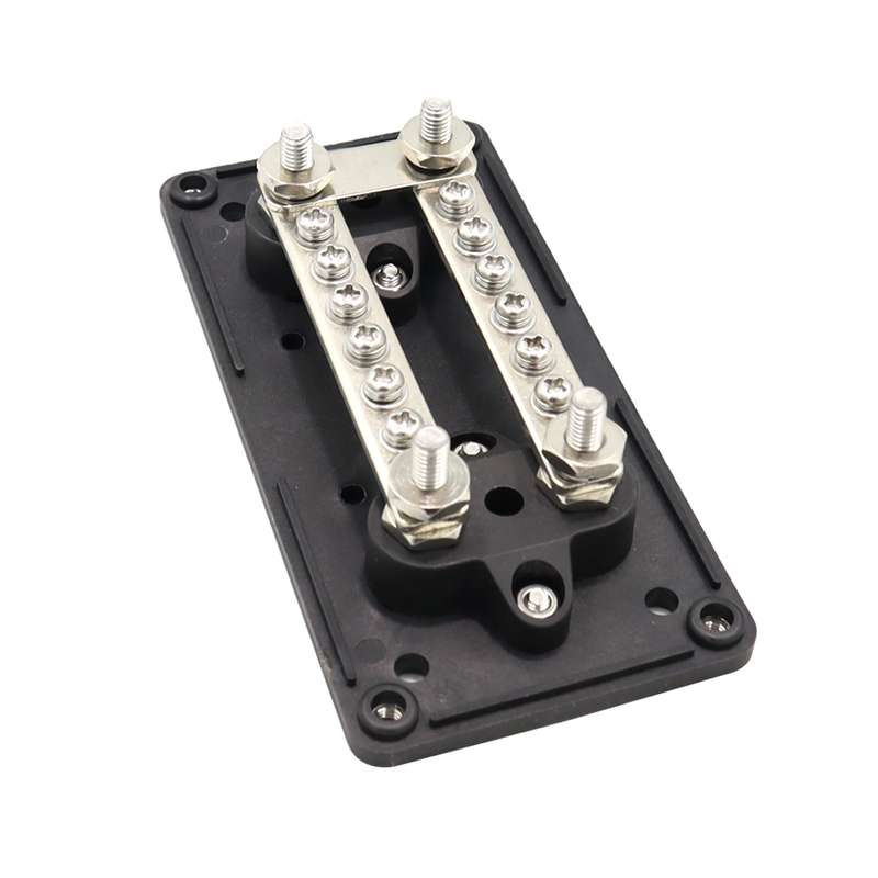 CP-3087-01 100A 48V 12-way M6 Terminal Busbar(Black)