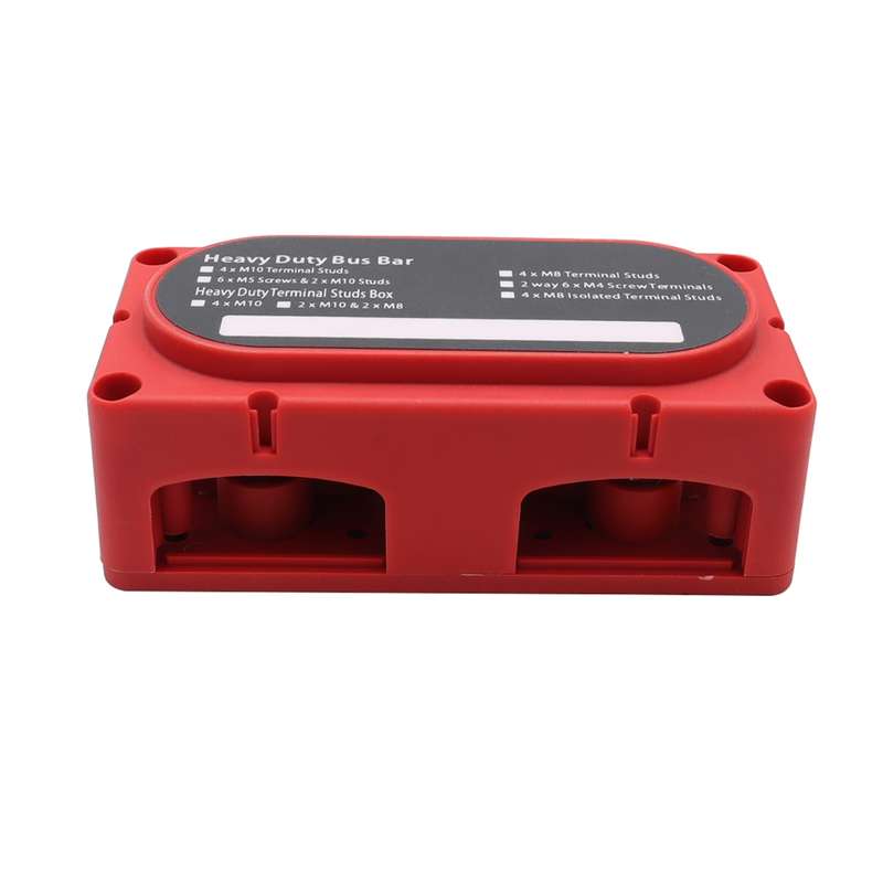 CP-3087-02 100A 48V 12-way M6 Terminal Busbar(Red)