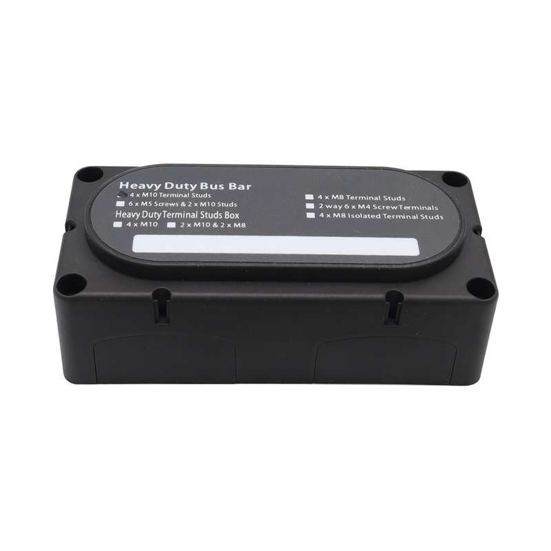 CP-3088-01 300A 48V 4-way M10 Terminal Busbar(Black)