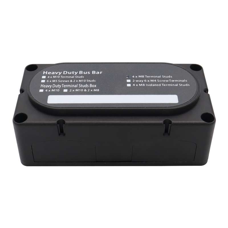 CP-3089-01 300A 48V 4-way M8 Terminal Busbar(Black)