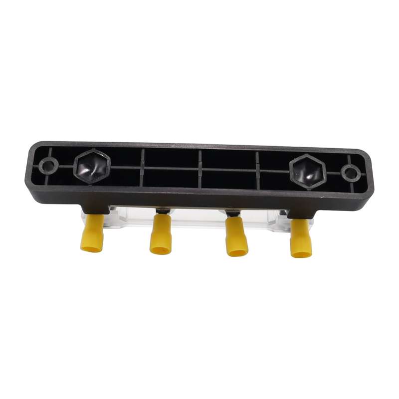 CP-3119 150A 12-48V RV Yacht Single-row 2-way Busbar with 4pcs Terminals(Black)