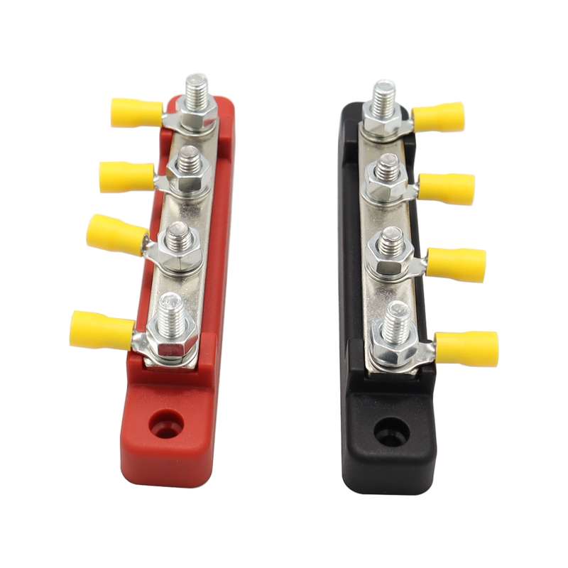 CP-3089-01 300A 48V 4-way M8 Terminal Busbar(Black)