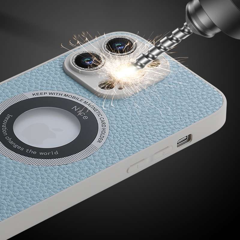For iPhone 13 Pro Max Glitter Lens MagSafe Magnetic Phone Case(White)