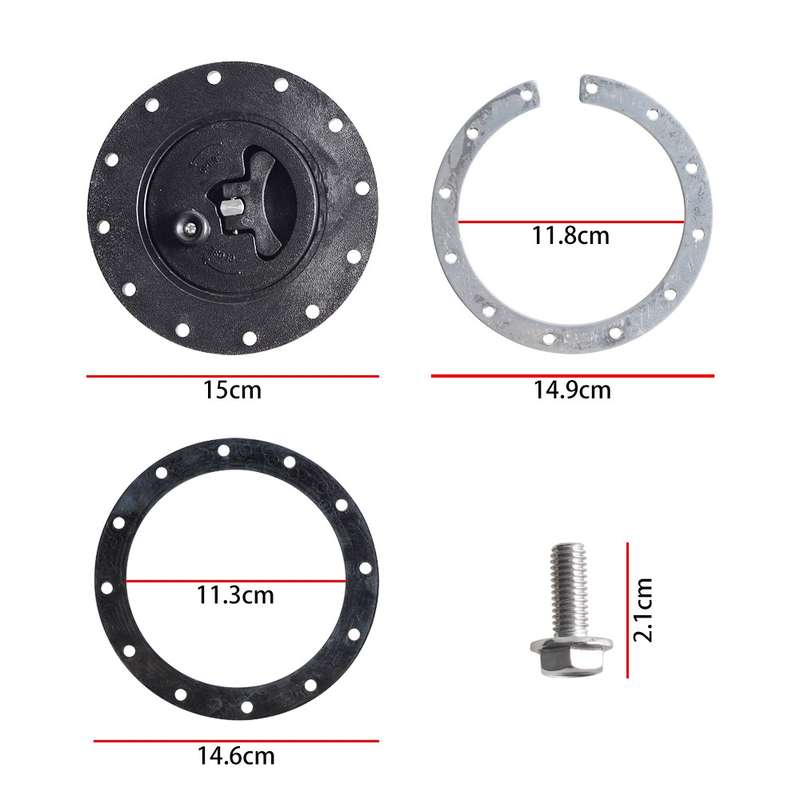 Car Modification Universal Fuel Cell Gas Tank Filler Cap with Nut(Black)