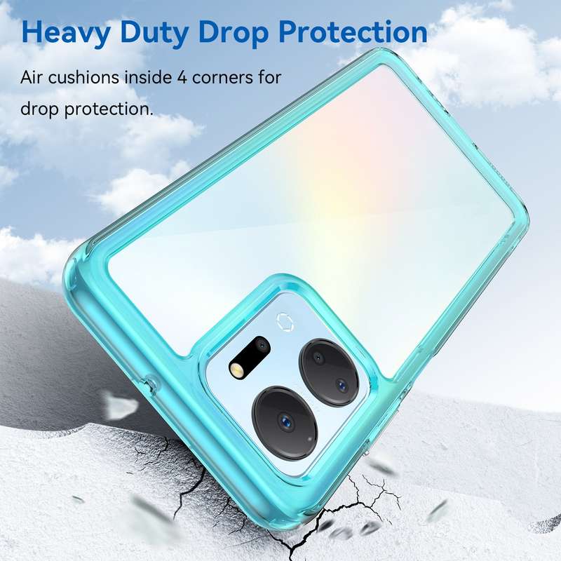 For Honor X7A Colorful Series Acrylic + TPU Phone Case(Transparent)