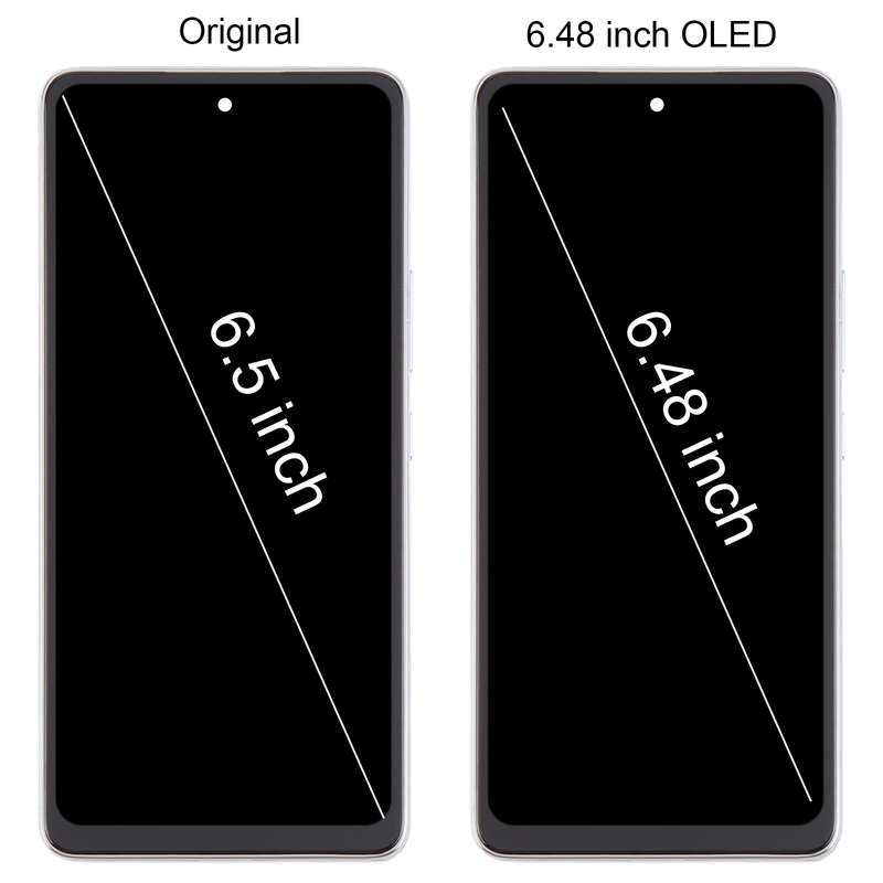 For Samsung Galaxy A53 5G SM-A536 6.48 inch OLED LCD Screen Digitizer Full Assembly with Frame (Blue