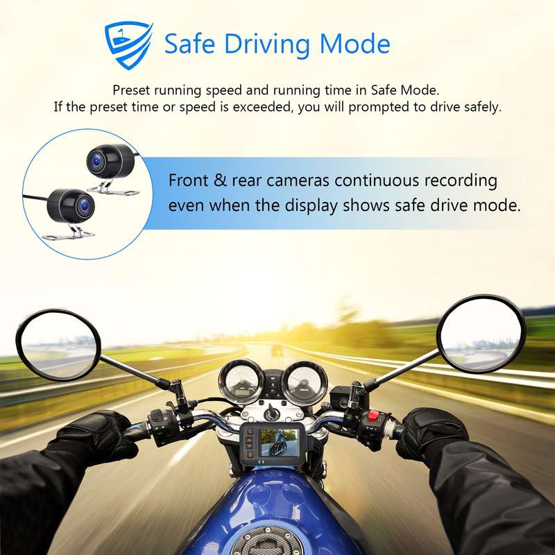 SE20 2.0 inch 1080P Waterproof HD Motorcycle DVR, Support TF Card / Cycling Video / Parking Monitori