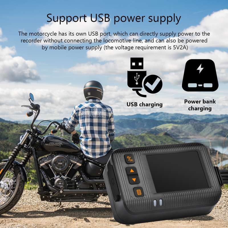 SE20 2.0 inch 1080P Waterproof HD Motorcycle DVR, Support TF Card / Cycling Video / Parking Monitori