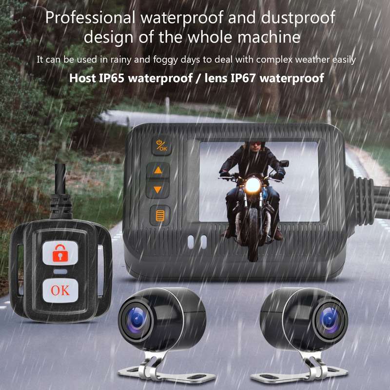 SE20 2.0 inch 1080P Waterproof HD Motorcycle DVR, Support TF Card / Cycling Video / Parking Monitori