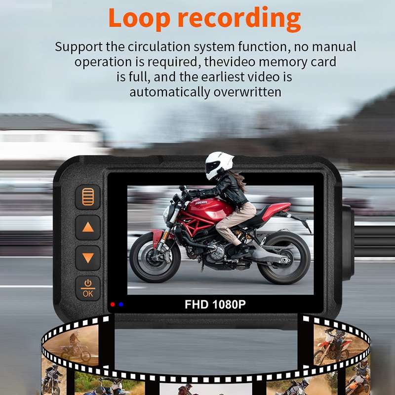 SE60 3.0 inch 1080P Waterproof HD Motorcycle DVR, Support TF Card / Cycling Video / Parking Monitori