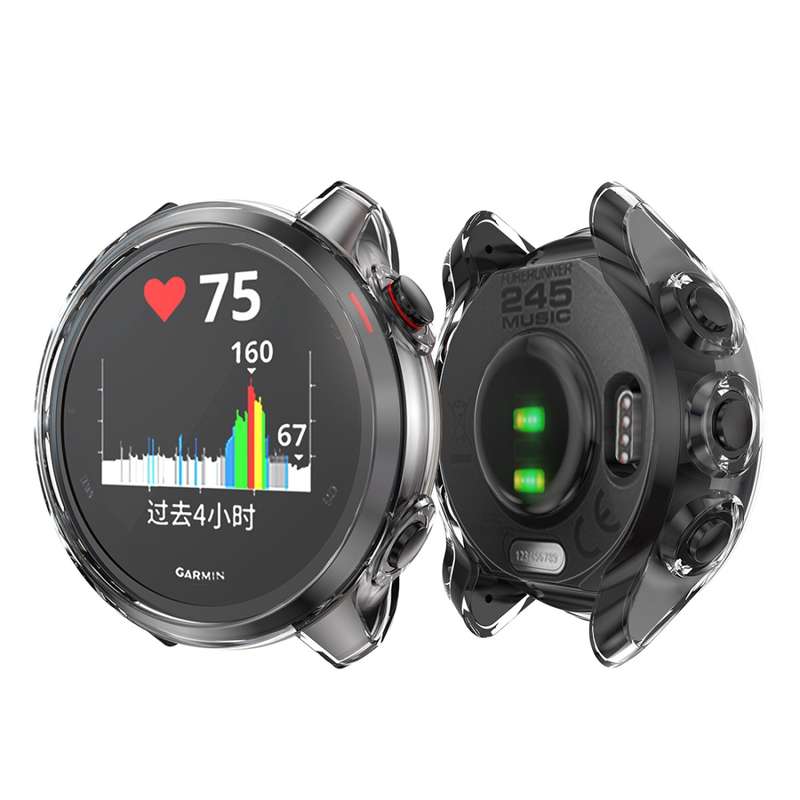 For Garmin Forerunner 245 TPU Electroplated Watch Case(Black)