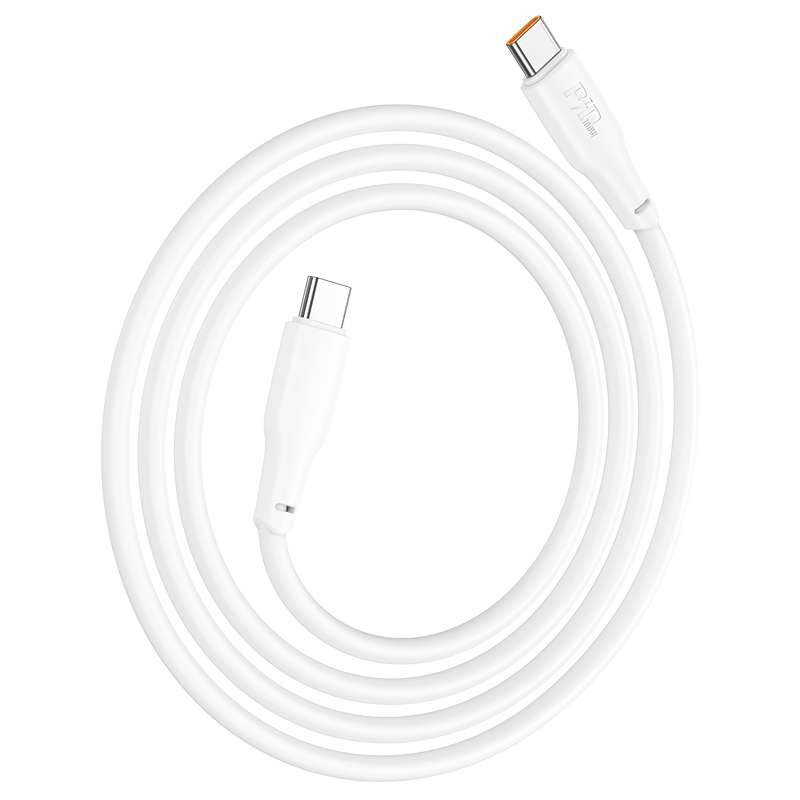 hoco X93 100W USB-C/Type-C to USB-C/Type-C Fast Charge Data Cable, Length:1m(White)