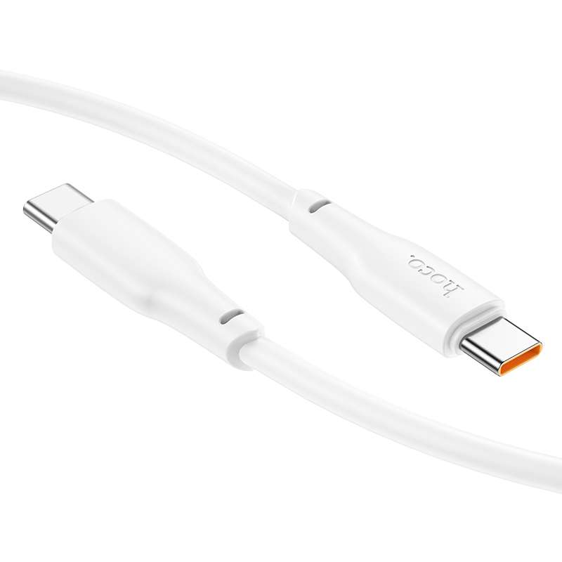 hoco X93 100W USB-C/Type-C to USB-C/Type-C Fast Charge Data Cable, Length:1m(White)