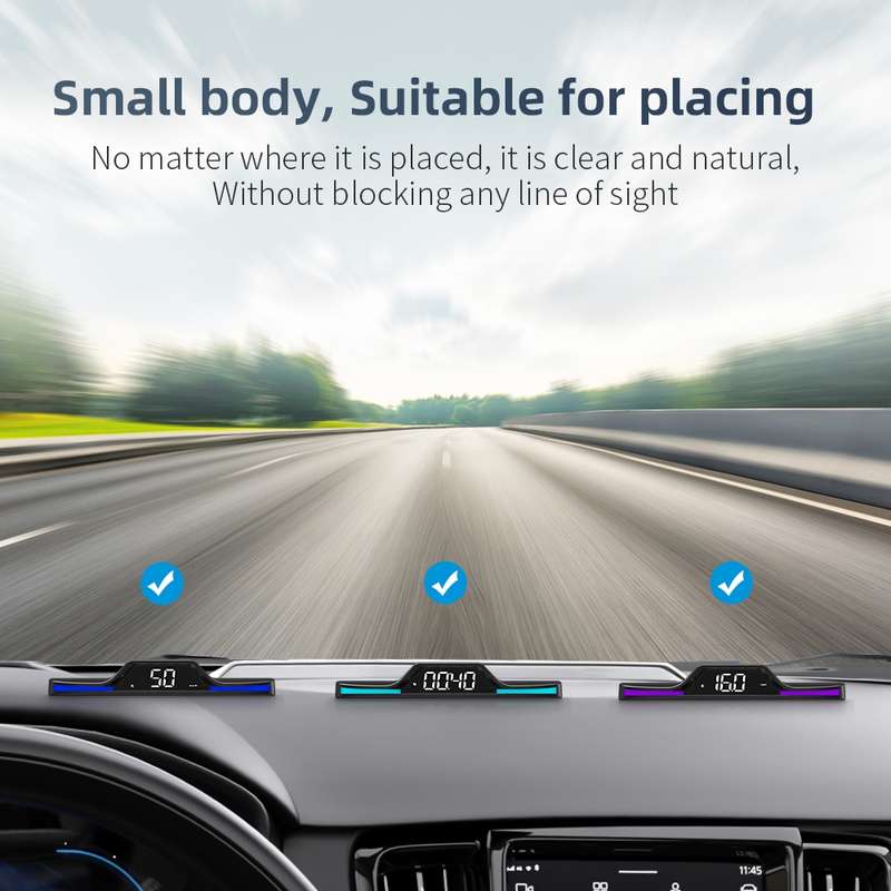 G15 Car HD GPS Head-Up Display with Color Changing Ambient Light