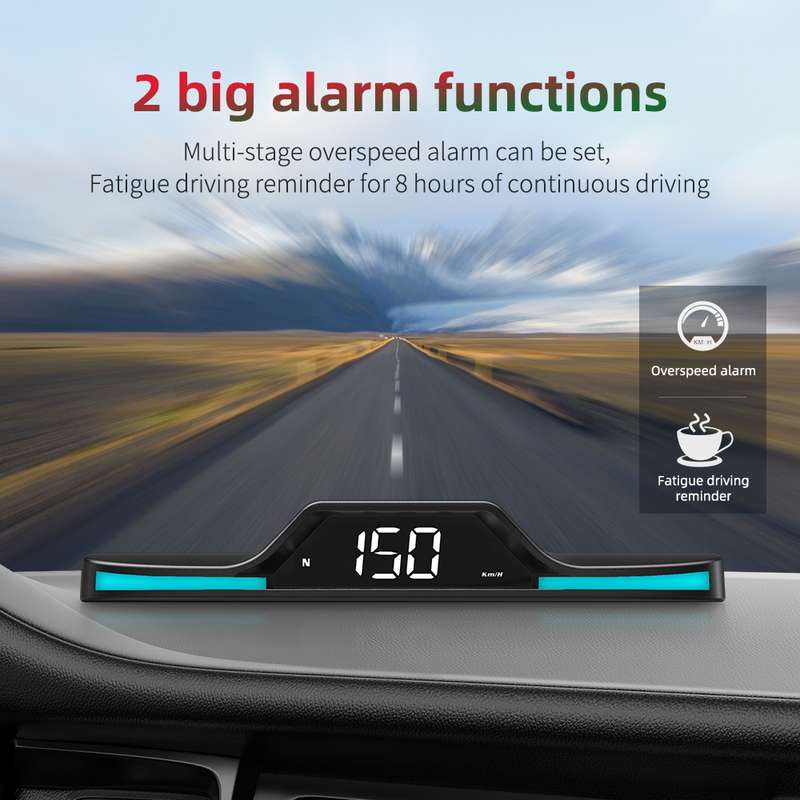 G15 Car HD GPS Head-Up Display with Color Changing Ambient Light