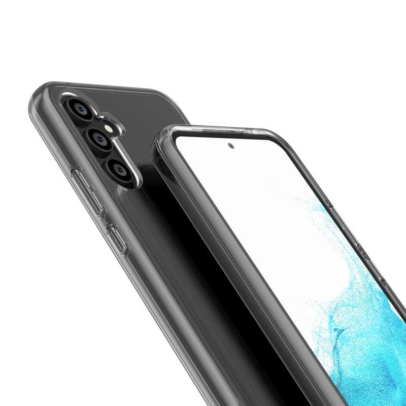 For Samsung Galaxy A54 5G EU Shockproof Terminator Style Glitter Powder Phone Case(Transparent Black