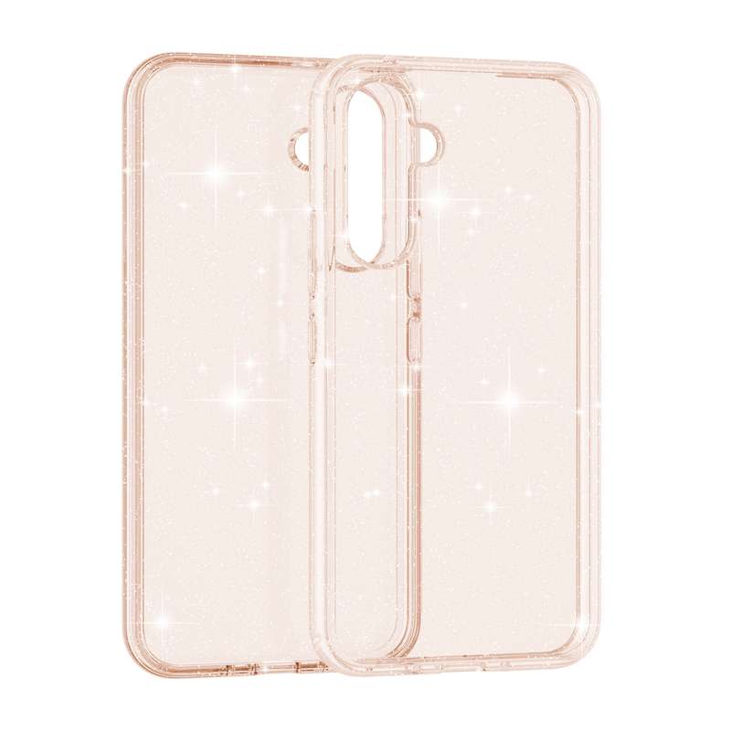For Samsung Galaxy A54 5G EU Shockproof Terminator Style Glitter Powder Phone Case(Shiny Pink)