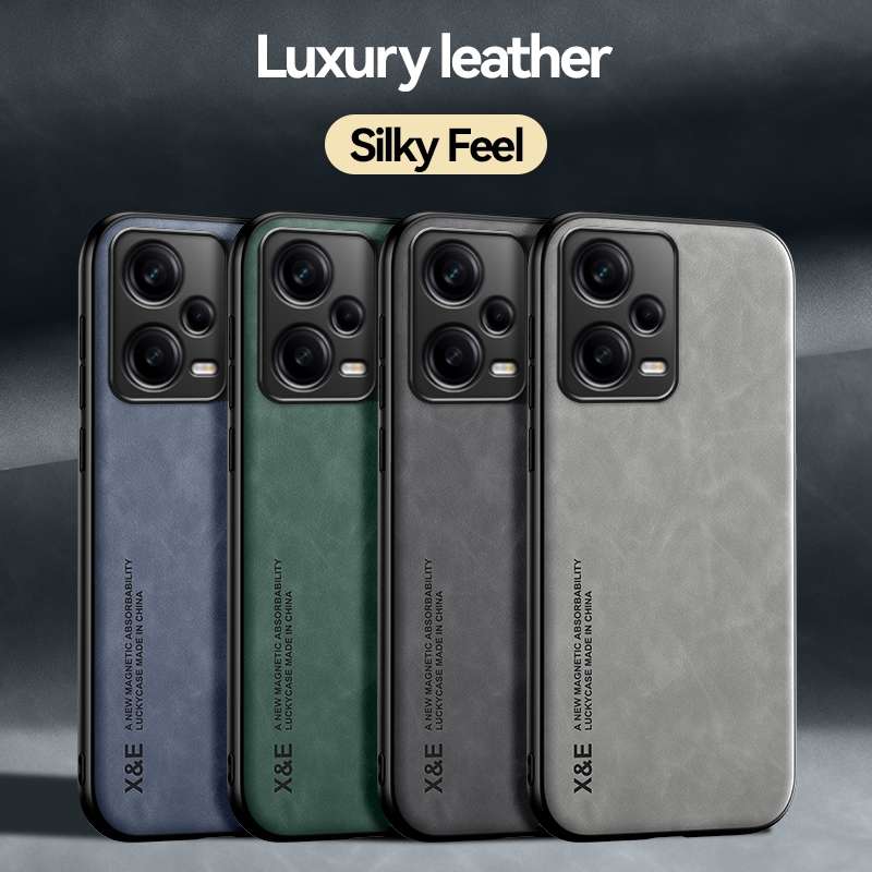 For Xiaomi Redmi Note 12 Global Lamba Skin Feel Magnetic Leather Phone Case(Blue)