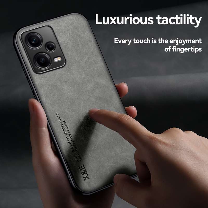 For Xiaomi Redmi Note 12 Global Lamba Skin Feel Magnetic Leather Phone Case(Blue)