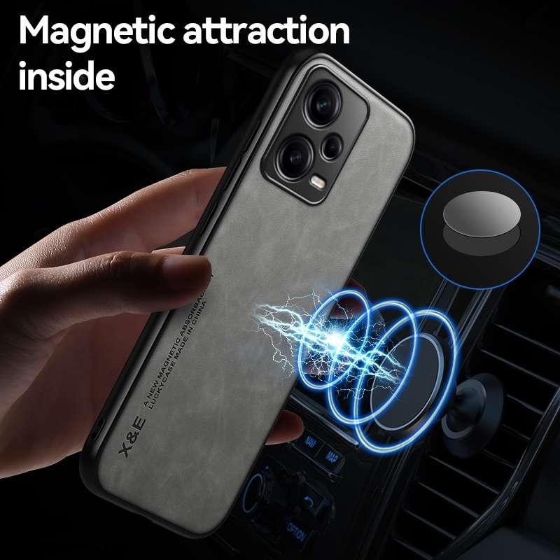 For Xiaomi Redmi Note 12 Global Lamba Skin Feel Magnetic Leather Phone Case(Blue)