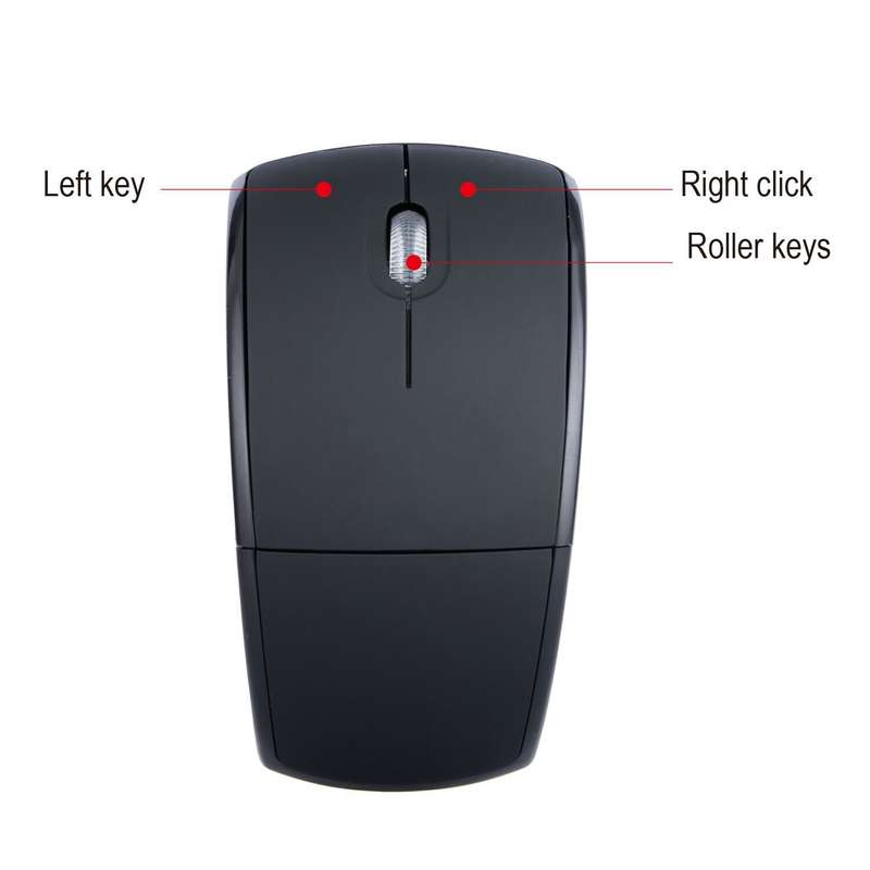 HXSJ ZD-01 1600DPI 2.4GHz Wireless Foldable Mouse(Black)