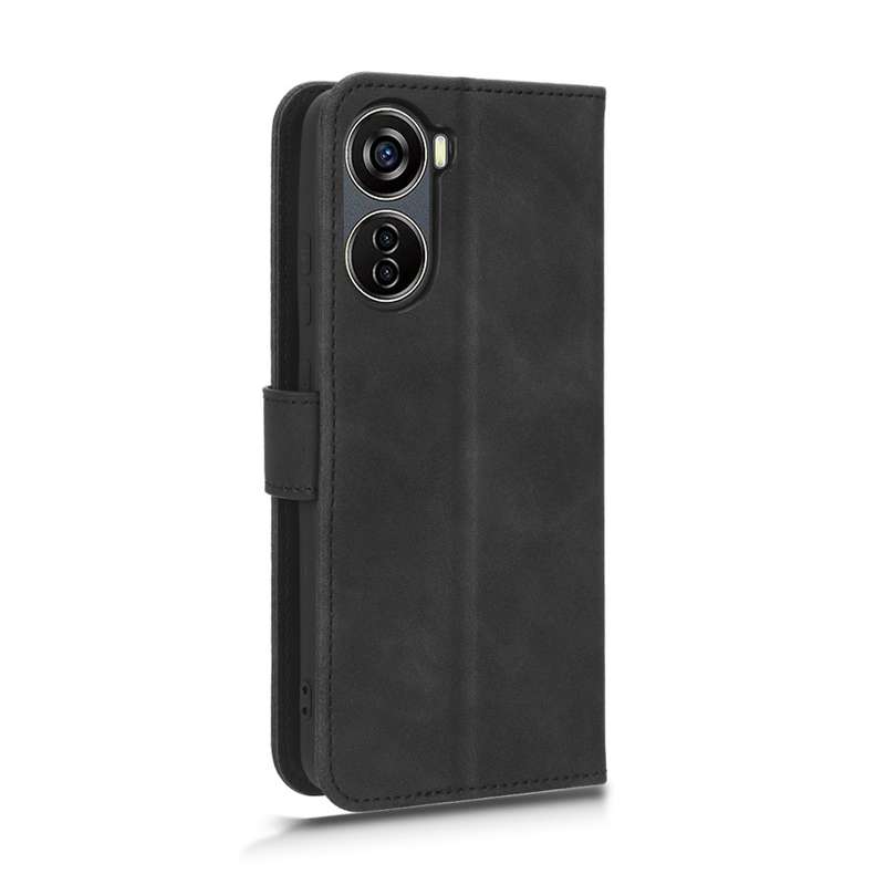 For ZTE Blade V40 Design Skin Feel Magnetic Flip Leather Phone Case(Black)
