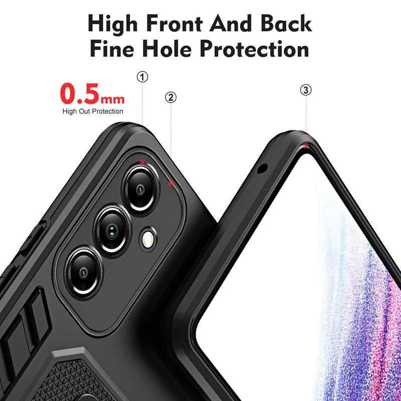 For Samsung Galaxy A34 5G Variety Brave Armor Finger Loop Holder Phone Case(Red)