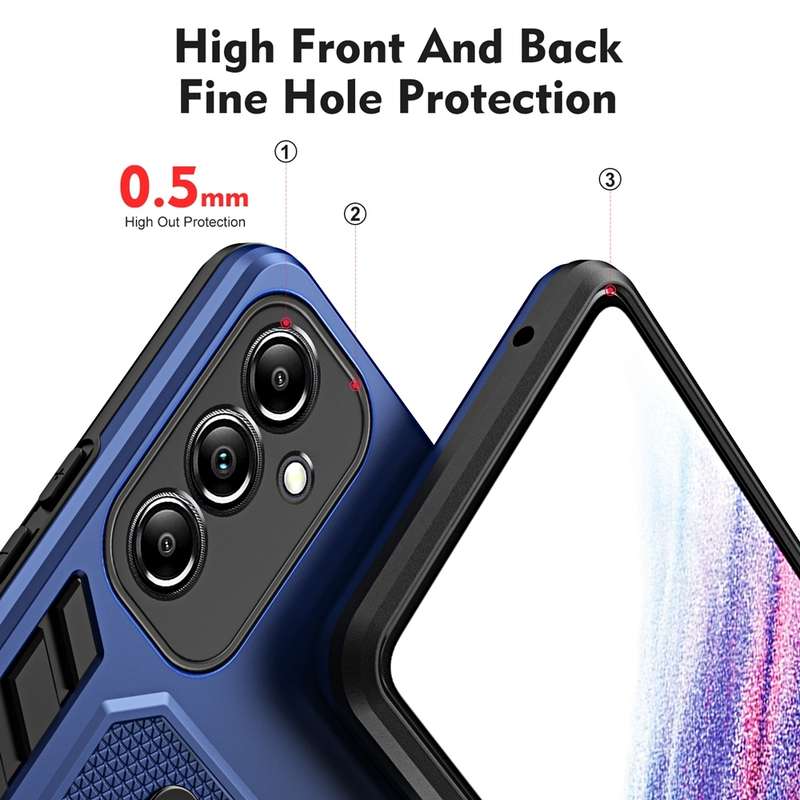 For Samsung Galaxy A24 4G Variety Brave Armor Finger Loop Holder Phone Case(Black)