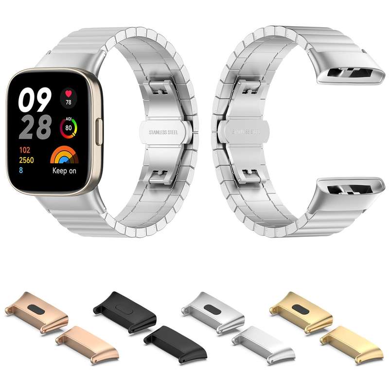 For Xiaomi Redmi Watch 3 / Mi Watch Lite 3 1 Pair Metal Watch Band Connector(Gold)