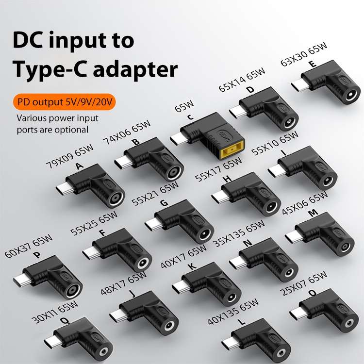 4.5x0.6mm 65W DC Input to USB-C / Type-C PD Power Adapter