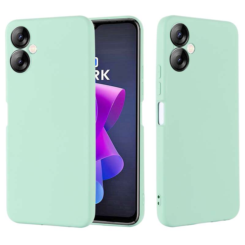 For Tecno Spark 9T / 9 Pro Pure Color Liquid Silicone Shockproof Phone Case(Green)