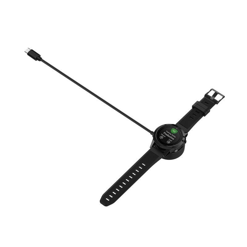 For Garmin Forerunner 265 / 265S / 965 Type-C Interface Universal Disk Base Watch Charger(Black)