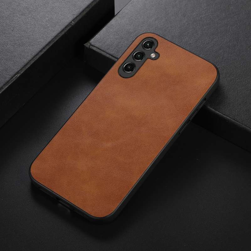 For Samsung Galaxy A24 4G Cowhide Texture PU Phone Case(Black)