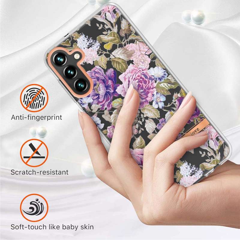 For Samsung Galaxy A54 5G Flowers and Plants Series IMD TPU Phone Case(Orchid Peony)