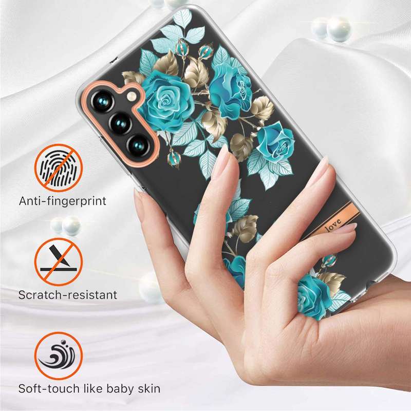 For Samsung Galaxy A54 5G Flowers and Plants Series IMD TPU Phone Case(Orchid Peony)