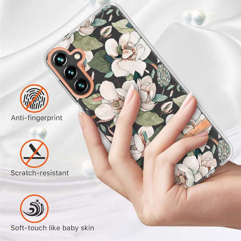 For Samsung Galaxy A54 5G Flowers and Plants Series IMD TPU Phone Case(Orchid Peony)