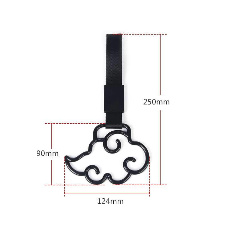 Car Rear Bumper Warning Hanging Ring Car Hand Pull Ring(White)