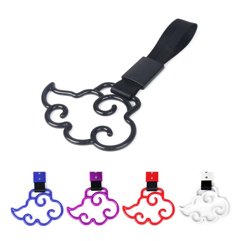 Car Rear Bumper Warning Hanging Ring Car Hand Pull Ring(White)