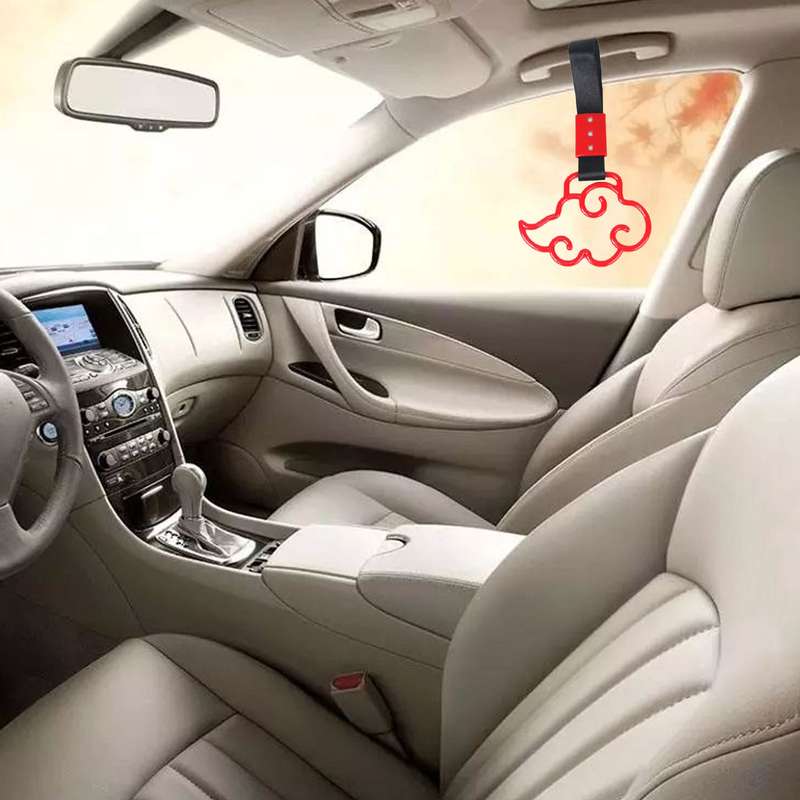 Car Rear Bumper Warning Hanging Ring Car Hand Pull Ring(White)