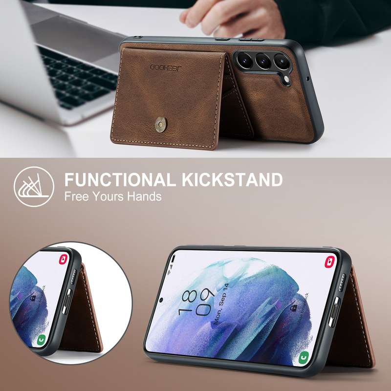 For Samsung Galaxy A54 5G / A54 4G JEEHOOD Retro Magnetic Detachable Protective Phone Case with Wall