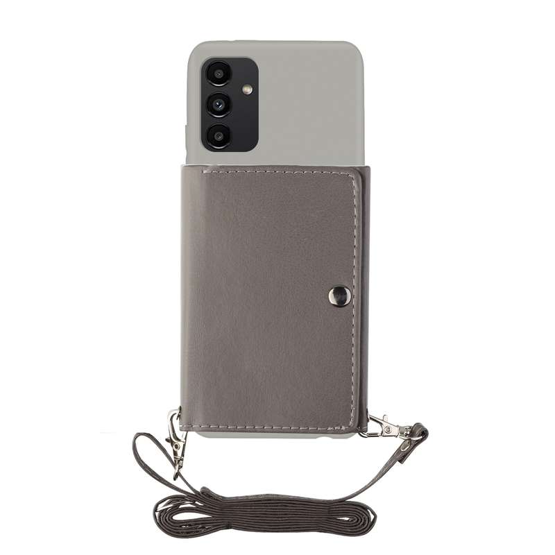 For Samsung Galaxy A54 5G Crossbody Lanyard Wallet Card Bag Phone Case(Pink)