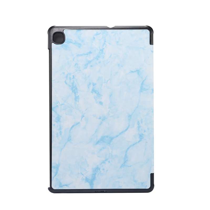For Galaxy Tab S6 Lite P610 / P615 Marble Texture Horizontal Flip Leather Case, with Three-folding H
