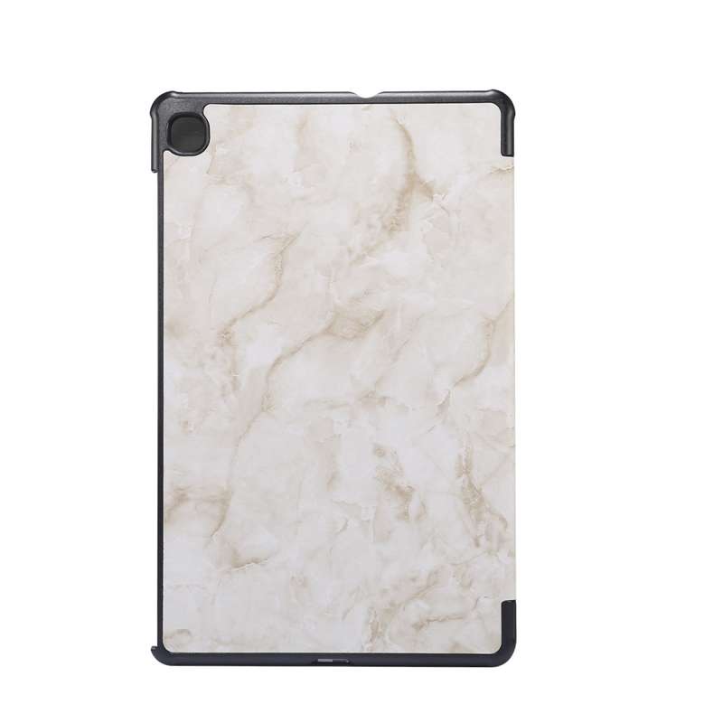 For Galaxy Tab S6 Lite P610 / P615 Marble Texture Horizontal Flip Leather Case, with Three-folding H