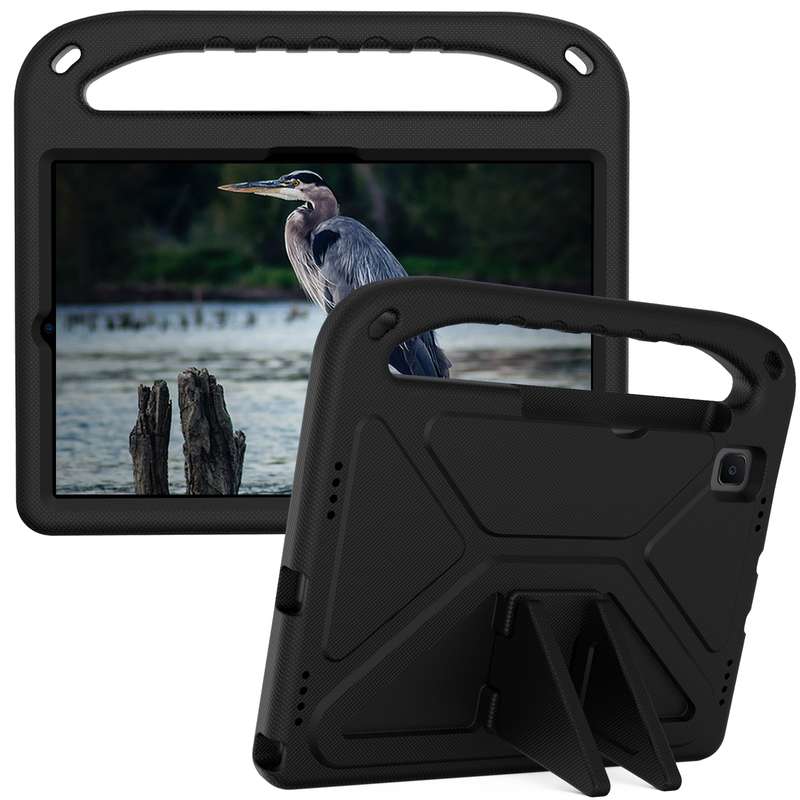 For Samsung Galaxy Tab S6 Lite P610 Handle EVA Shockproof Tablet Case with Holder(Blue)