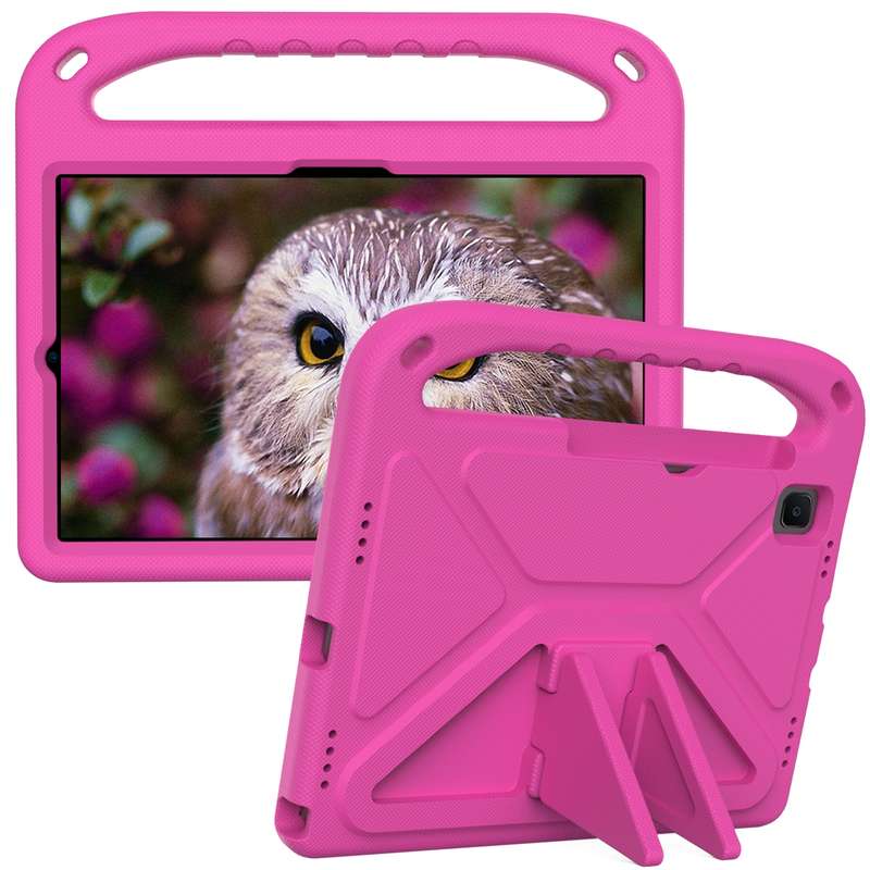 For Samsung Galaxy Tab S6 Lite P610 Handle EVA Shockproof Tablet Case with Holder(Blue)