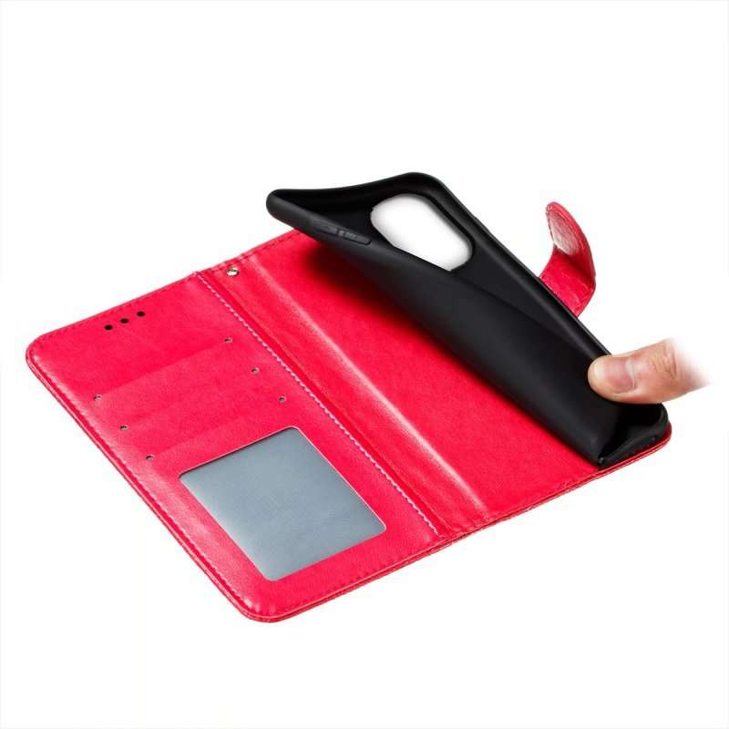 For Xiaomi Redmi 12C Lace Flower Embossing Flip Leather Phone Case(Purple)
