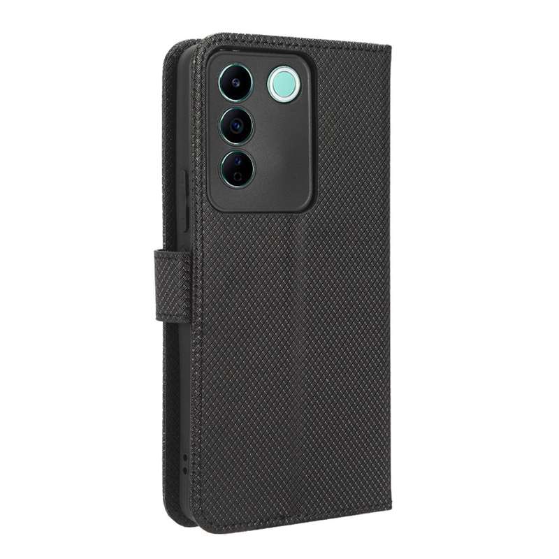 For vivo V27e / S16e Diamond Texture Leather Phone Case(Black)