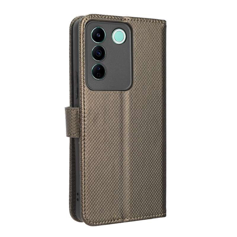 For vivo V27e / S16e Diamond Texture Leather Phone Case(Black)