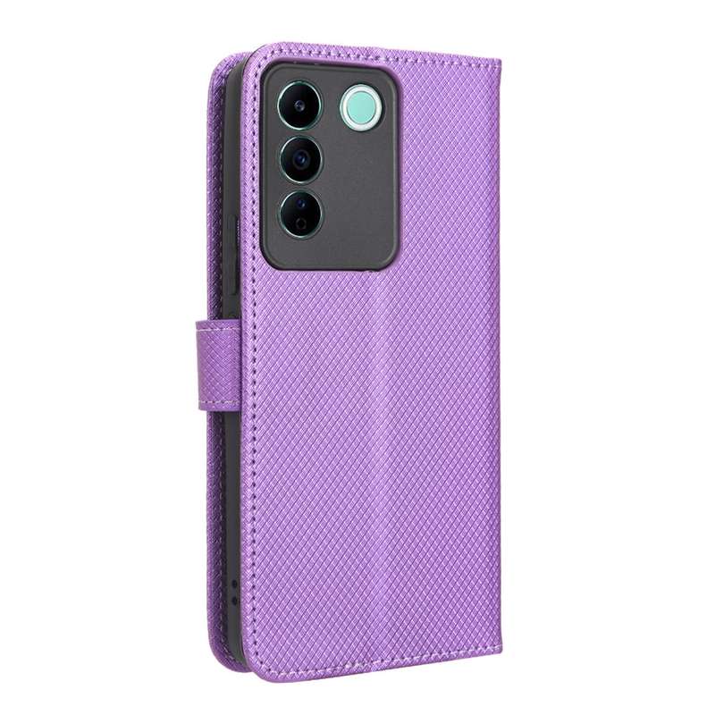 For vivo V27e / S16e Diamond Texture Leather Phone Case(Black)