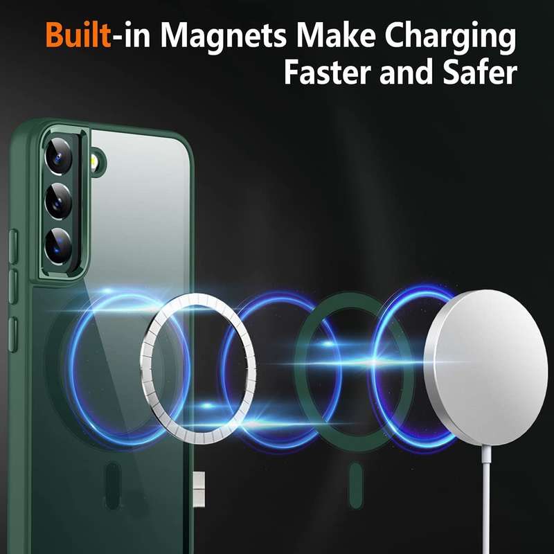 For Samsung Galaxy S23 5G Acrylic PC MagSafe Magnetic Phone Case(Black)